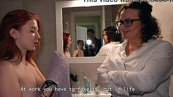 crystal white explodes in public shower threesome after anal casting madness