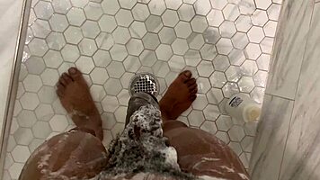 Hot TEEN Joins SHOWER For Intense HANDJOB And CUM