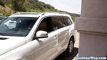 Busty Milf and Teen Scissor Passionately in Bath