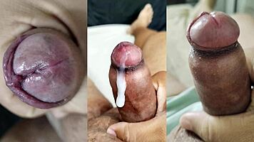 small foreskin cock cumshot and girlfriend pussy masturbation compilation part 12