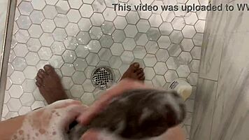 Hot TEEN Joins SHOWER For Intense HANDJOB And CUM