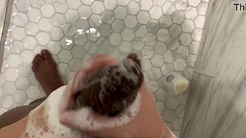 Hot TEEN Joins SHOWER For Intense HANDJOB And CUM
