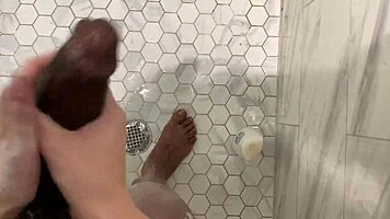 Hot TEEN Joins SHOWER For Intense HANDJOB And CUM