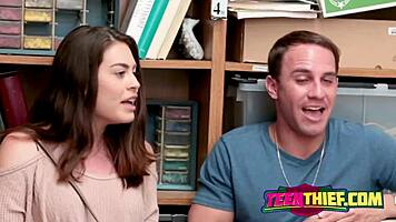 oh god! teen brunette wrecked by rock-hard police cock so intense!