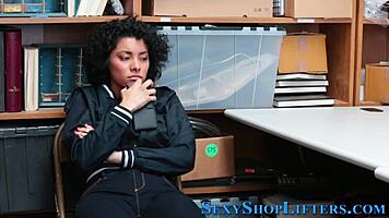 jizzy latina teen shoplifter sucks for freedom 😈