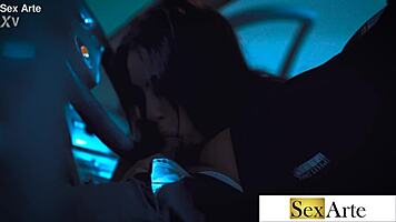 Latina housewife meets lover for sensual motel blowjob session