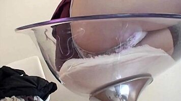 Beautiful japanese babe rides cock in sexy thigh highs