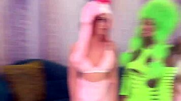 OMG Adorable Inked Goth Rides Massive Dildo in Punk Outfit!