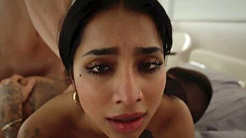 horny arab babe yasmina takes rough double penetration punishment from studs