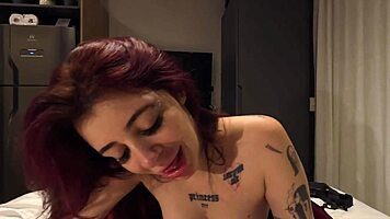 jessica rabbit cosplay goth girlfriend tongue licks bodybuilder missionary