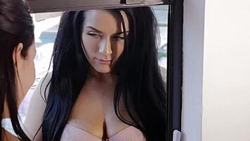 bold milf teases and fingers hot neighbor babe intensely