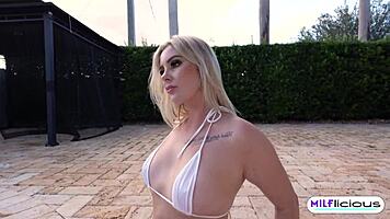 yo, my stepmom's on a dick hunt, check this big booty milf trixi's intro