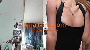 18-Year-Old Cute Asian Flexes Petite Tits and Big Ass in Hot Yoga!