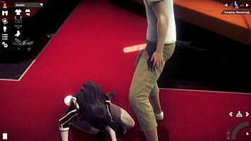 Hot busty submissive Asian bunny deepthroats monster cock for creamy anal creampie fill