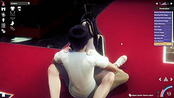 Hot busty submissive Asian bunny deepthroats monster cock for creamy anal creampie fill