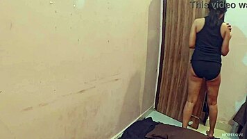 cheating girlfriend sneaks friend in for rough bent over fuck