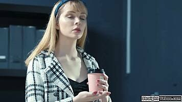 your secretary arrives eager to dive into my pussy with her tongue