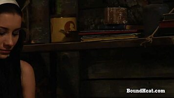 Mistress whips bound maid Sophie into total lesbian submission obedience