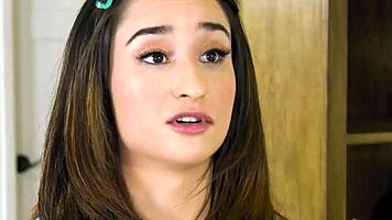 Stepdad's throbbing cock swallowed deep then pounds petite teen isabella nice's tight ass relentlessly!