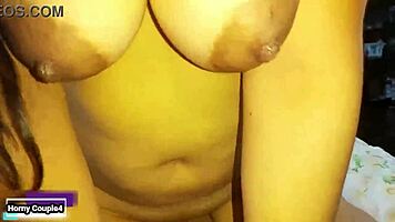 wet latina wife rides cock flashing big tits