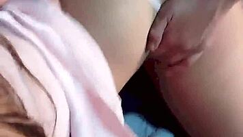 convinced the sexy latina flight attendant to masturbate with vibrator on camera