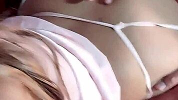 convinced the sexy latina flight attendant to masturbate with vibrator on camera