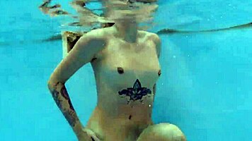 finnish mimi cica strips naked by pool for you