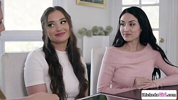 You Cheated With Me Now Join This Hot Threesome Licking Pussy And Tits!