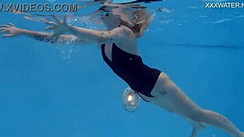 finnish mimi cica strips naked by pool for you