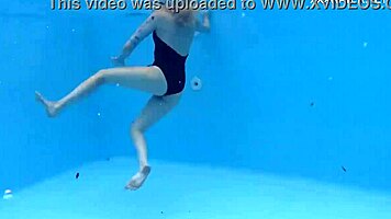 finnish mimi cica strips naked by pool for you