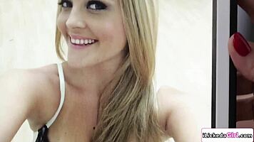 small tits lesbian couple invites best friend for fingering licking and tribbing threesome