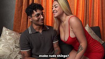 dude never fucked before but this milf shows him all the moves