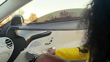Picked up ebony wife for husband to pound her wet pussy good