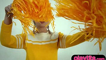 petite blonde milf cheerleader shakes big ass slow