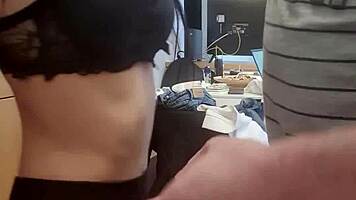 bts candie cross's skinny spinner try-on tease explodes into cock-hungry raw pounding frenzy