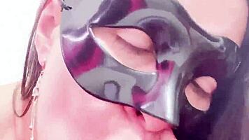 colombian stepmom's huge pussy masturbation for boss in lingerie