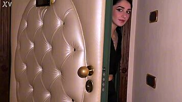 cute pierced euro beauty sneaks bathroom fuck at friend's house