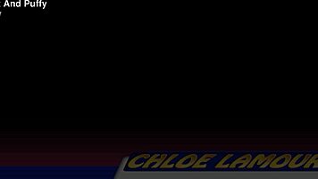 ebony babe fingers her swollen pussy lips to big orgasm