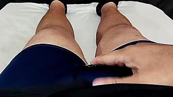 watch my small dick with foreskin get jerked while girlfriend squirts on her juicy tits