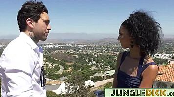 yo this skinny ebony babe Jada Doll gets picked up and pounded outdoors 😈💦