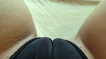 loira why you teasing your big ass and natural tits alone in bed