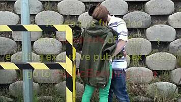 Alexis Crystal Face Cum in Public Train Station Threesome Outdoor Orgy