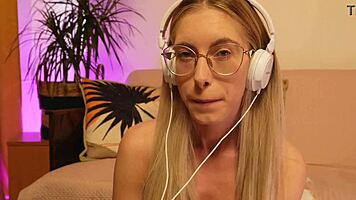Stroke Your Cock Looking At My Glasses And Braces While I Tease Tall Skinny Body