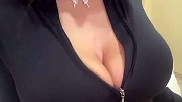 mature woman with huge boobs enjoys her sporty massage session