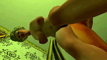 huge bouncy milf tits creampied riding spying young pervert cowgirl close-up