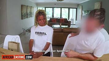 big natural tits black teen rammed rough interracial in fake casting pov