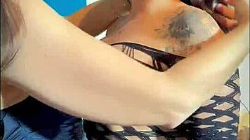 Surprise 90s bathtub nostalgia Mama Studio muse Luiza Ambiel ass pounded hard in lingerie choking deepthroat gagging session