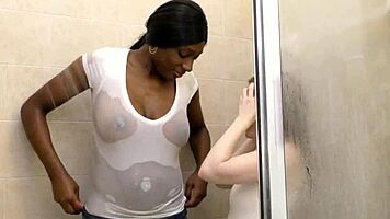 Interracial Wet Tits Overflow with Passionate Desire