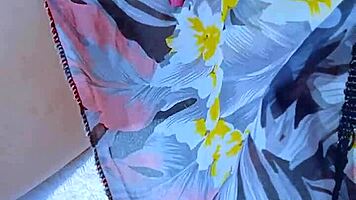 latina brunette plays with glass dildo post beach