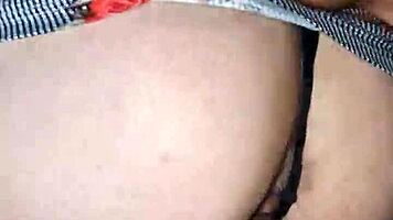Hey watch me ride this huge cock doggystyle hard!